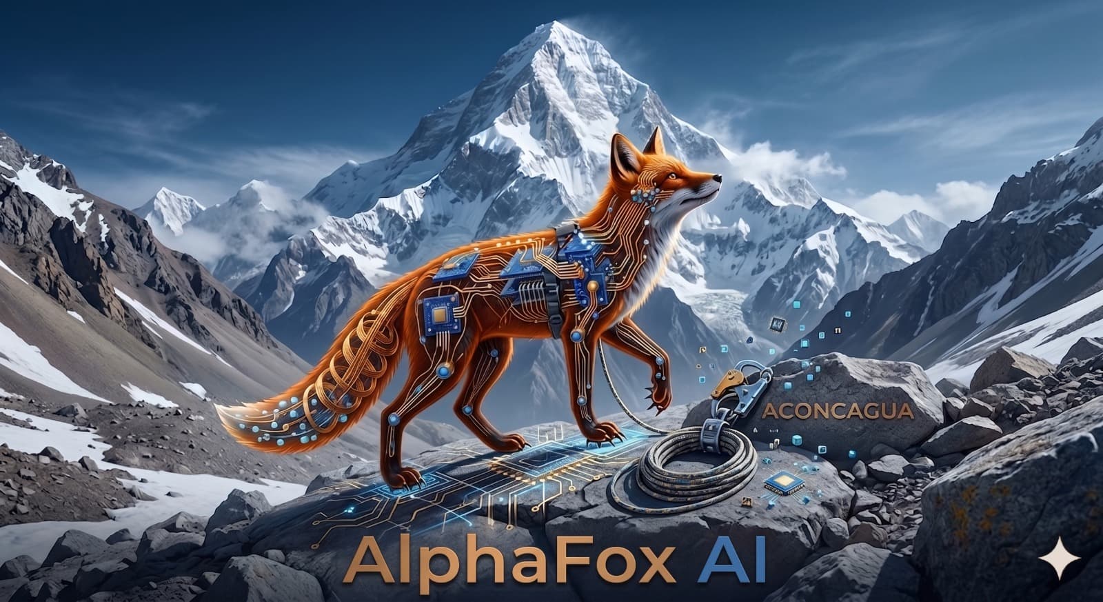 AlphaFox AI — circuit-fox on Aconcagua summit